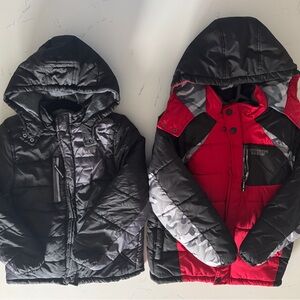 London Fog Kids Black and Red Puffer Jackets